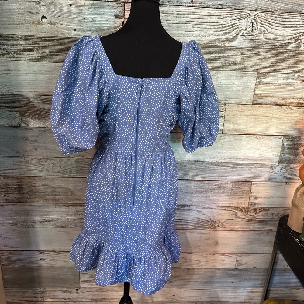 Gianni Bini Blue and White Patterned Dress - Picture 3 of 4